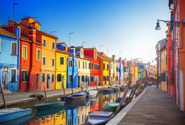 MALAMOCCO, PANORAMICA DI VENEZIA E BURANO