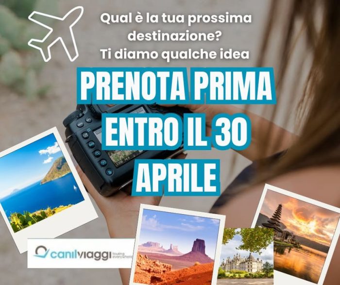 🌍✈️ I VIAGGI DEI TUOI SOGNI, ORA A PREZZI SPECIALI! 🚍🏝️

È arrivato il momento di pensare alle vacanze… e approfittare dei PREZZI SPECIALI PRENOTA PRIMA, validi solo fino al 30 APRILE! 🔥

Scegli la tua prossima avventura tra mete da sogno in tutto il mondo e tour emozionanti in Italia ed Europa, con posti limitati e tariffe super vantaggiose!

✈️ VIAGGI IN AEREO – IN TUTTO IL MONDO
🇫🇷 Parigi e i Castelli della Loira
🇮🇹 Isole Eolie – Cala Ginepro
🇩🇰 Le città della Danimarca
🇺🇸 Tour dei Parchi USA
🇮🇩 Gran Tour dell’Indonesia

🚍 VIAGGI IN PULLMAN – ITALIA & EUROPA
🌇 Tramonto a Venezia – Sesto al Reghena – Ciociaria
🏔️ Dobbiaco, Lienz – Grotta di Ghiaccio
🌊 Genova, 5 Terre e Portofino – Grotte di San Canziano e Pirano
🎆 Redentore

👉 Prenota ora e risparmia sul tuo prossimo viaggio!
📅 Offerta valida solo fino al 30 aprile
📍 Ti aspettiamo in agenzia o scrivici per info!

👉 https://www.canilviaggi.it/

Info & contatti
☎ 042430068
📧 info@canilviaggi.it
BUON VIAGGIO !!!
#canilviaggi #emozionicherestano