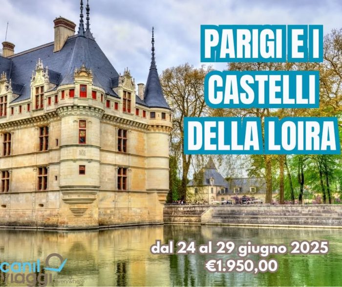 🇫🇷 PARIGI E I CASTELLI DELLA LOIRA 🇫🇷
📅 Dal 24 al 29 giugno 2025

Una cornice incantata fatta di castelli leggendari, giardini da fiaba, arte raffinata e panorami senza tempo.
Un viaggio dove ogni pietra racconta una storia, ogni scorcio accende l’immaginazione, ogni giornata è un salto nella magia francese.

🏰 Chambord, Amboise, Chenonceau, Fontainebleau, Versailles
🖼️ Museo del Louvre, Montmartre, crociera sulla Senna
🌆 Parigi: romantica, elegante, indimenticabile

🎯 € 1.950,00
💶 Acconto all’iscrizione: € 600,00

Un itinerario pensato per chi ama la bellezza e i racconti senza tempo.
Posti limitati – non lasciarti sfuggire questa esperienza da sogno!

👉🏻 https://www.canilviaggi.it/prodotto/parigi-e-i-castelli-della-loira/