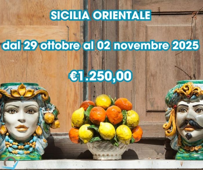 🌺 Sicilia Orientale 🌺
📅 Dal 29 ottobre al 2 novembre 2025
💶 Quota: €1.250,00
Un viaggio tra mare, storia e tradizioni nella terra del barocco e dei sapori autentici.
🗺️ Itinerario
📍 1° giorno – Arrivo a Catania e visita della città
📍 2° giorno – Escursione sull’Etna e visita di Taormina
📍 3° giorno – Le perle barocche: Noto e Modica
📍 4° giorno – Scicli, il Castello di Donnafugata e la città di Ragusa
📍 5° giorno – Antica e affascinante Siracusa
👉 La quota comprende: trasferimenti, volo, hotel, escursioni guidate, assicurazioni
👉 https://www.canilviaggi.it/prodotto/sicilia-orientale-culla-del-barocco/
📞 Vuoi partire con noi?
Scrivici su WhatsApp → 0424 30068
📧 info@canilviaggi.it
BUON VIAGGIO !!!