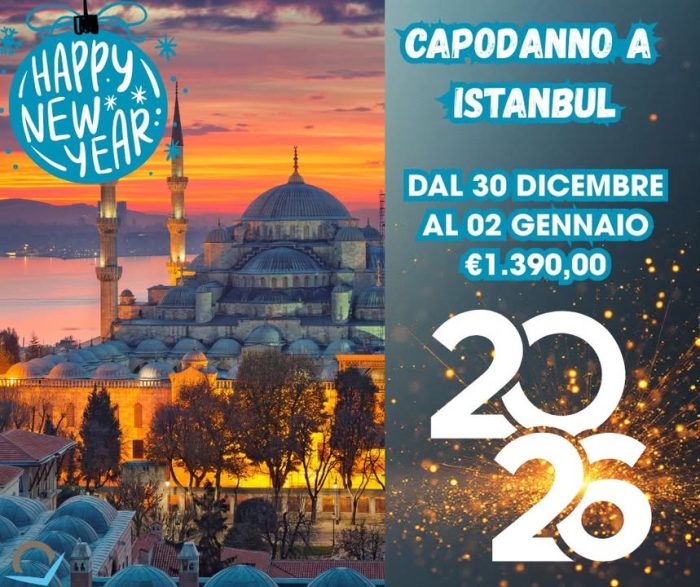 🎆 TRA SULTANI E MAIOLICHE — CAPODANNO A ISTANBUL 🇹🇷
Dove l’Europa incontra l’Asia, nasce una città che non si dimentica: Istanbul, crocevia di culture, religioni e popoli.
Difficile raccontarla a parole… ma facile lasciarsene incantare.
Cammineremo tra moschee maestose e palazzi imperiali, respireremo la magia del Gran Bazaar, navigheremo lungo il Bosphoro e festeggeremo il nuovo anno con una notte speciale, tra musica, danza e sapori turchi.
✨ Moschea Blu, Santa Sofia, Palazzo Topkapi, Cisterna Basilica, Mercato delle Spezie, Taksim e Viale dell’Indipendenza… Istanbul ci accoglierà con tutta la sua energia travolgente.
📅 Dal 30 dicembre al 2 gennaio 2026
✈️ Volo diretto da Venezia
💰 Quota: €1.390 – fino ad esaurimento posti
🎇 Cenone di Capodanno incluso, crociera in battello sul Bosforo, cena di pesce sul Ponte di Galata, tour completo con guida locale in italiano e ingressi inclusi.
👉 Un viaggio tra storia, fascino e atmosfere da Mille e una Notte.
👉 https://www.canilviaggi.it/prodotto/capodanno-a-istanbul/
📩 Per informazioni e prenotazioni, contattaci!
📞 Vuoi partire con noi?
Scrivici su WhatsApp → 0424 30068
📧 info@canilviaggi.it
BUON VIAGGIO !!!